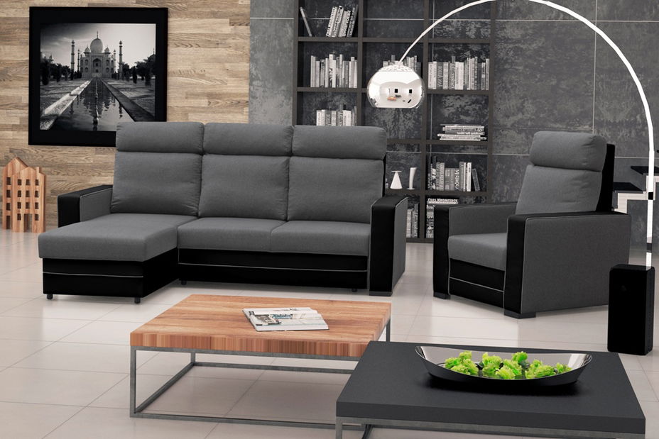 Colțar Malva (Gri + Negru) (S)