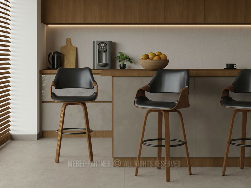 Scaun bar Rolenzono H75 (negru)