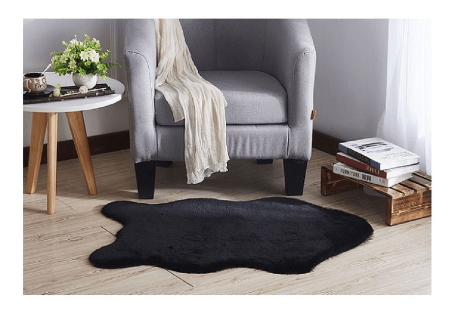 Covor blană artificială 60x90 cm Rarea New (negru)