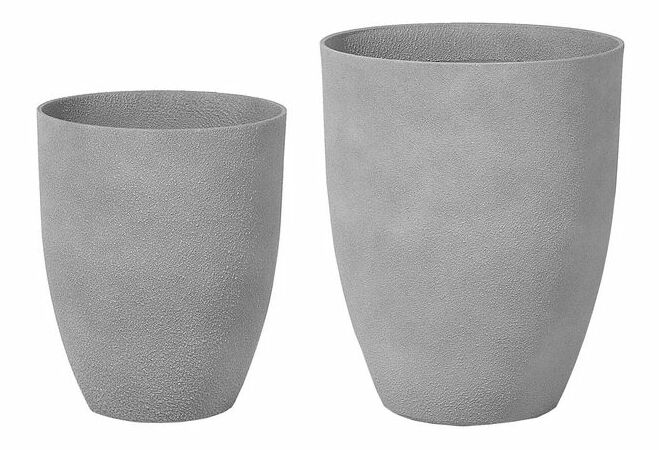 Virágtartó szett 2 db. CROSS (kő) (szürke)