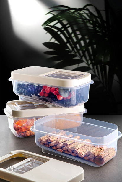 Set recipiente alimente (3 buc.) Mulan 5 (crem)