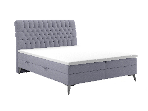 Franciaágy Boxspring 140 cm Molera (lila) (tárolóhellyel)