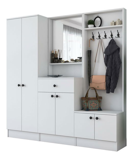 Előszoba fal Maui M3 (fehér) 