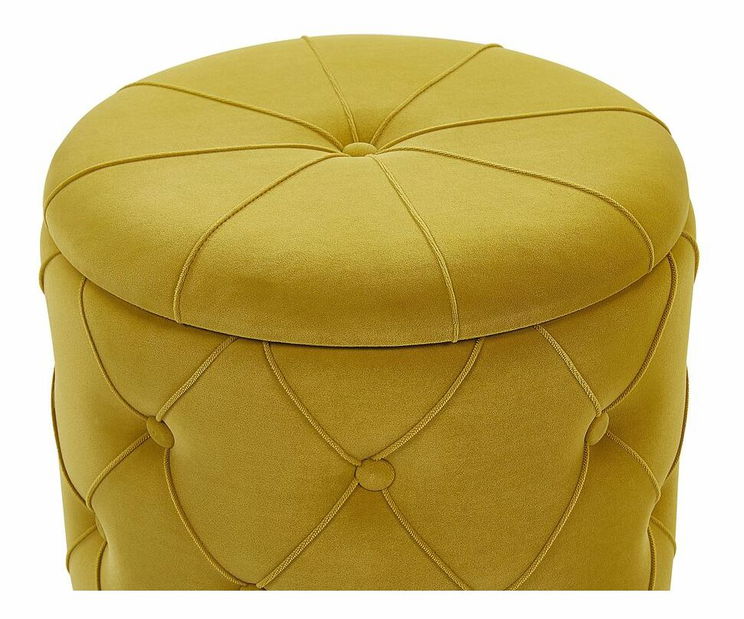 Set 2 ks. taburetiek POLE (látka) (žltá) (s úl. priestorom)