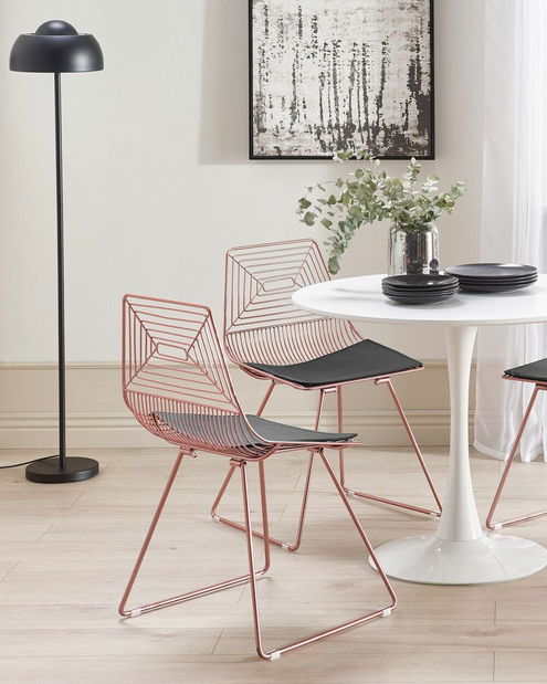 Set blagovaonskih stolica (2 kom.) Bricio (ružičasto zlato)