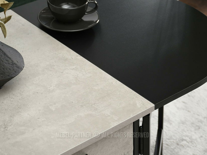 Măsuță de cafea Espana (beton + negru)