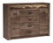 Kombinált komód Nadenas N7 (sötét kőris) (világítás nélkül)