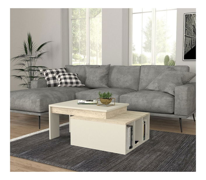 Măsuță de cafea Kolorado (Travertin + Nisipiu) 