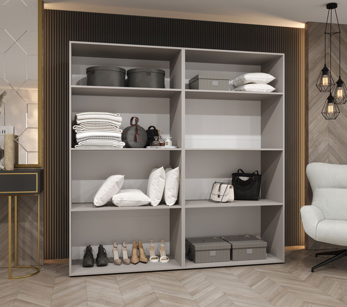 Ormar za garderobu 200 cm Mirabella 3 (kašmir + crna)