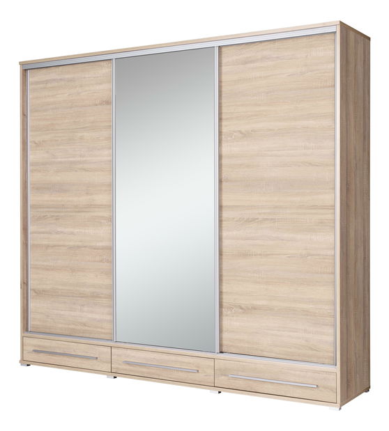 Ruhásszekrény tolóajtókkal Hajoresta 1 (szonoma tölgy) (tükörrel)
