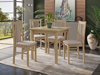 Jedálenský set (pre 4 osoby) Arnold AL27 (sonoma + svetlobéžová)