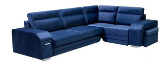 Rohová sedačka Alfredo (tmavomodrá) (P)