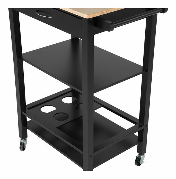 Cărucior de servire Allora (negru)