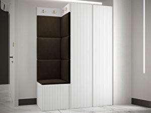 Mobilier hol Torro XXIII (alb + ciocolățiu)