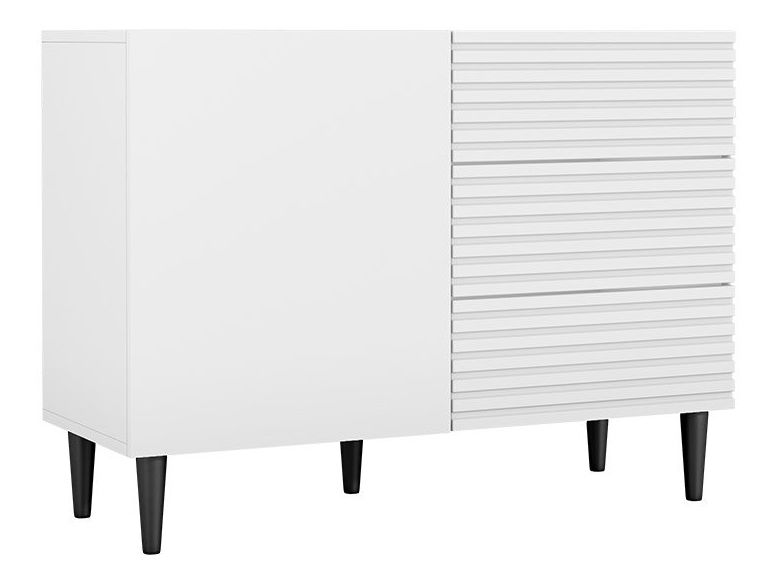 Komoda Sarlana 1D3SZ (biela + čierna) 
