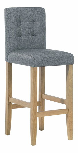 Barová stolička MATON (textil) (sivá)