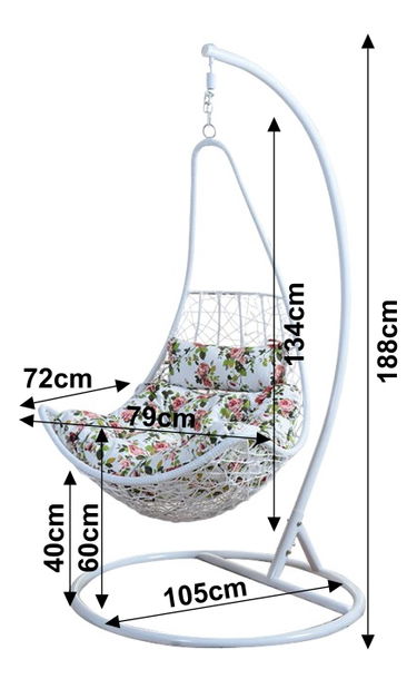 Hojdačka Karan (biela + biela)