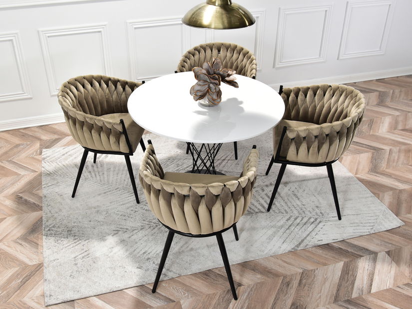 Jedálenská stolička Radio (béžová + čierna)