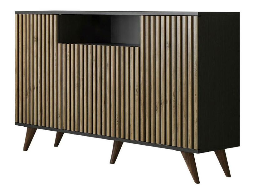 Szekrény Franc 65 (fekete fa + atlanti fenyő)