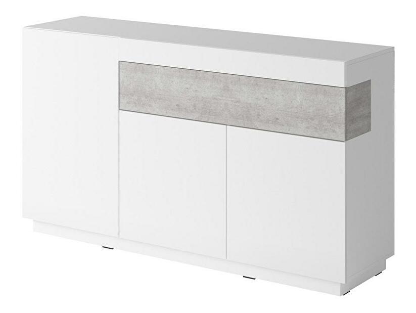 Komoda Stacey Typ 43 (beton + bijela)