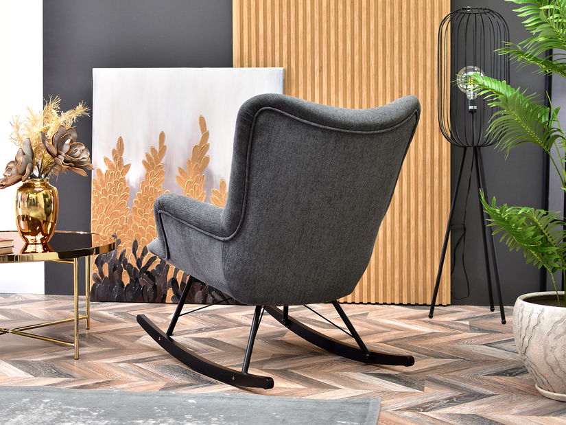 Relaxačné kreslo Laurentino (grafitová + čierna)