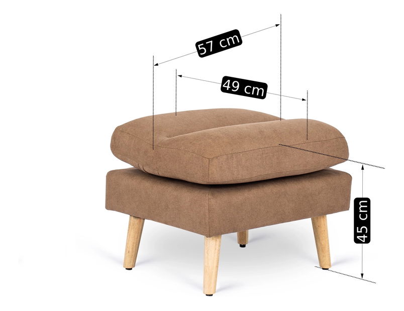 Pozícionáló fotel Hondurenas (barna) (zsámollyal)