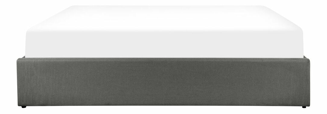 Manželská posteľ 180 cm DIJON (s roštom a úl. priestorom) (sivá)
