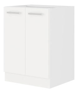 Dulap inferior de bucătărie Edris 60 D 2F BB (Alb)