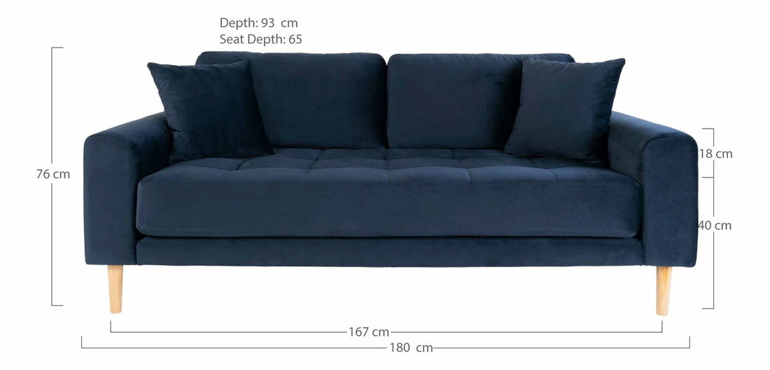 Pohovka dvojsedačka Lvaveriaora 25 (modrá)