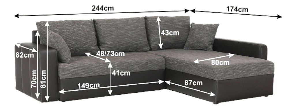 Kutna garnitura Manter smeđa (D) 