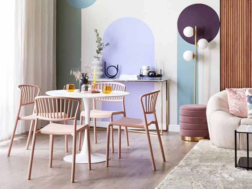 Set blagovaonskih stolica (4 kom.) Geronimo (ružičasta)