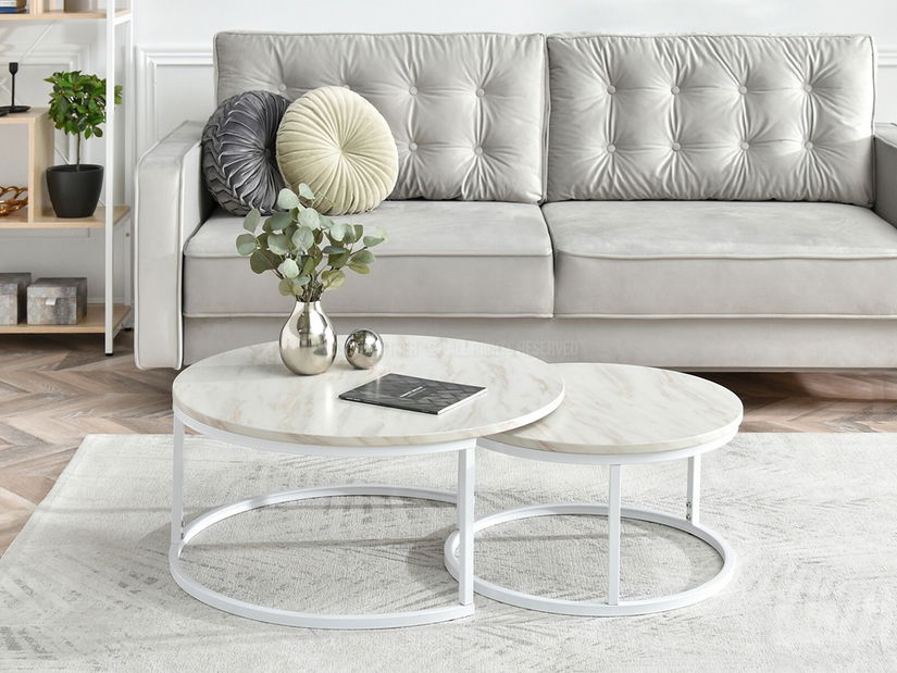 Konferenčný stolík Kolja Zest Xl (béžová + biela)