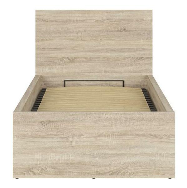 Jednostruki krevet 90 cm Tetrix 15 (hrast sonoma) (s podnicom) (s prostorom za odlaganje)