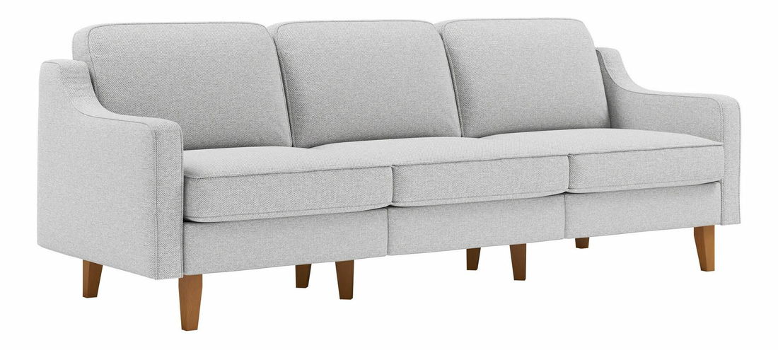 Pohovka trojsedačka Robia E (svetlosivá + orech)