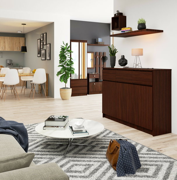 Comodă cu sertare Kuwait 3D 3D (wenge)