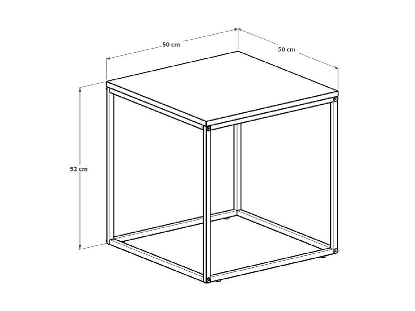 Măsuță laterală Losuku 8 (Nuc + negru) 