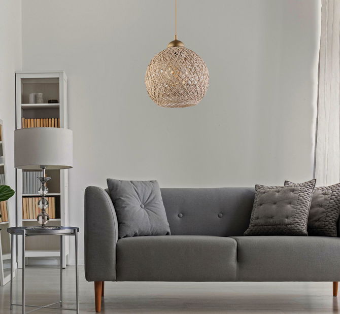 Stropna svjetiljka Clamonerta 2 (smeđa + bijela)