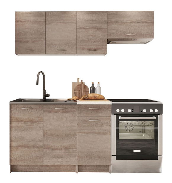 Kuhinja Eny 180 (hrast artisan + crna)