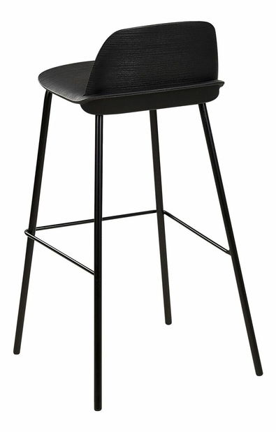 Set 4 buc scaune tip bar Morza (negru)