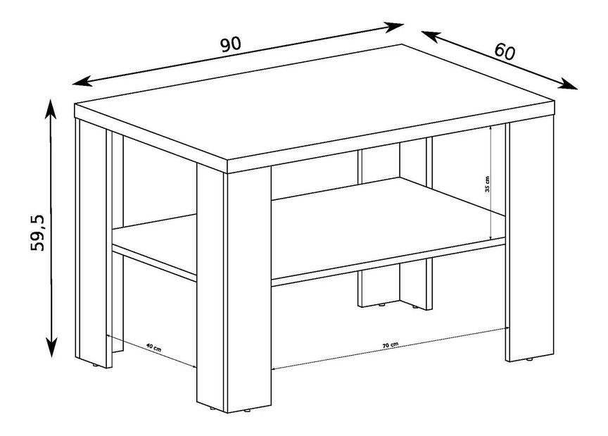 Stolić za kavu Titanus 23 (hrast lefkas)