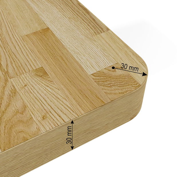 Masă PC electrică Natura 160 (Stejar + Negru)