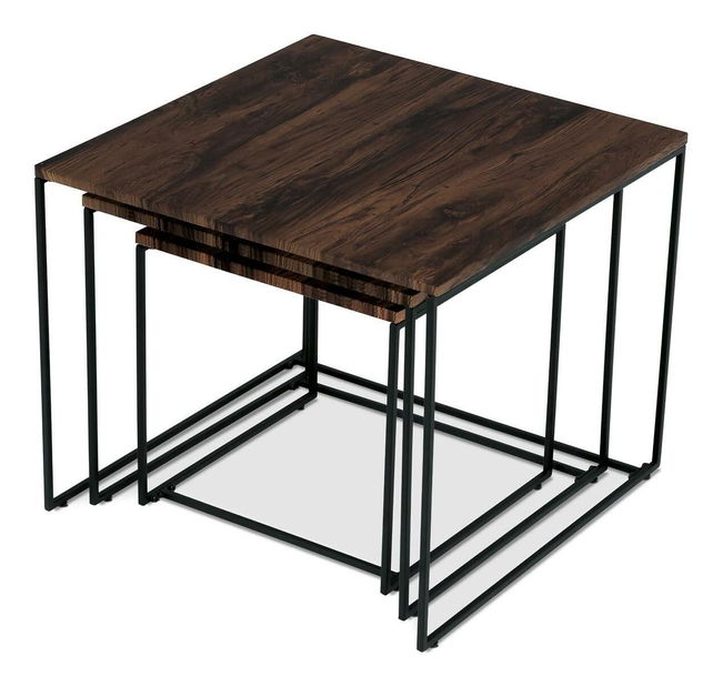 Set 3 konferenčných stolíkov Adeptos (orech)