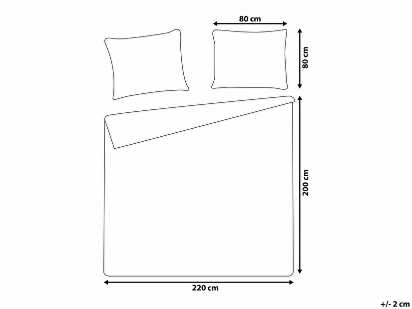 Posteljina 200 x 220 cm Hunter (plava) (u kompletu s jastučnicama)