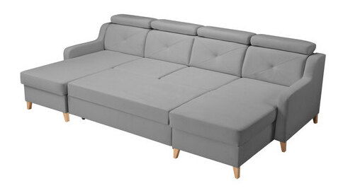 Rohová sedačka U Orolon U (tmavosivá) (s úl. priestorom)