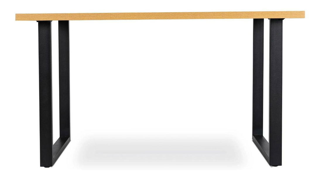 Masă sufragerie Varon (stejar + negru) (pentru 6 persoane)