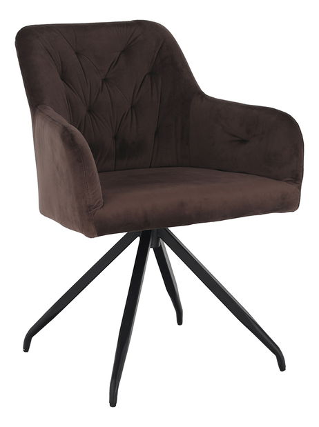 Dizajnové otočné kreslo Vavien (hnedá)