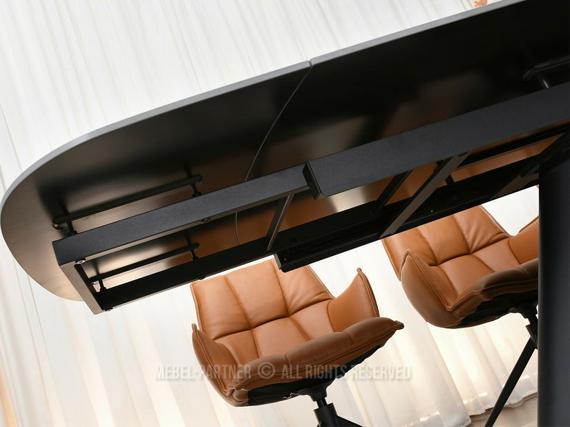 Masă sufragerie Noruega (marmură + negru)