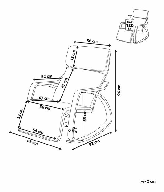 Hojdacia stolička Wello (krémová)