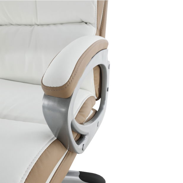 Uredska fotelja Apa (bijela + smeđa) 