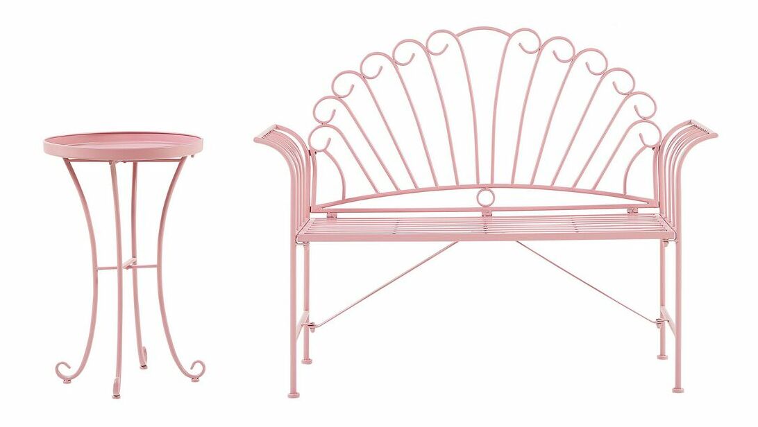 Set pentru grădină CAVEA (roz) (pentru 2 persoane)